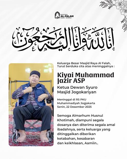 You are currently viewing Ketua Dewan Syuro Masjid Jogokariyan, Ustaz Muhammad Jazir Asp, Wafat