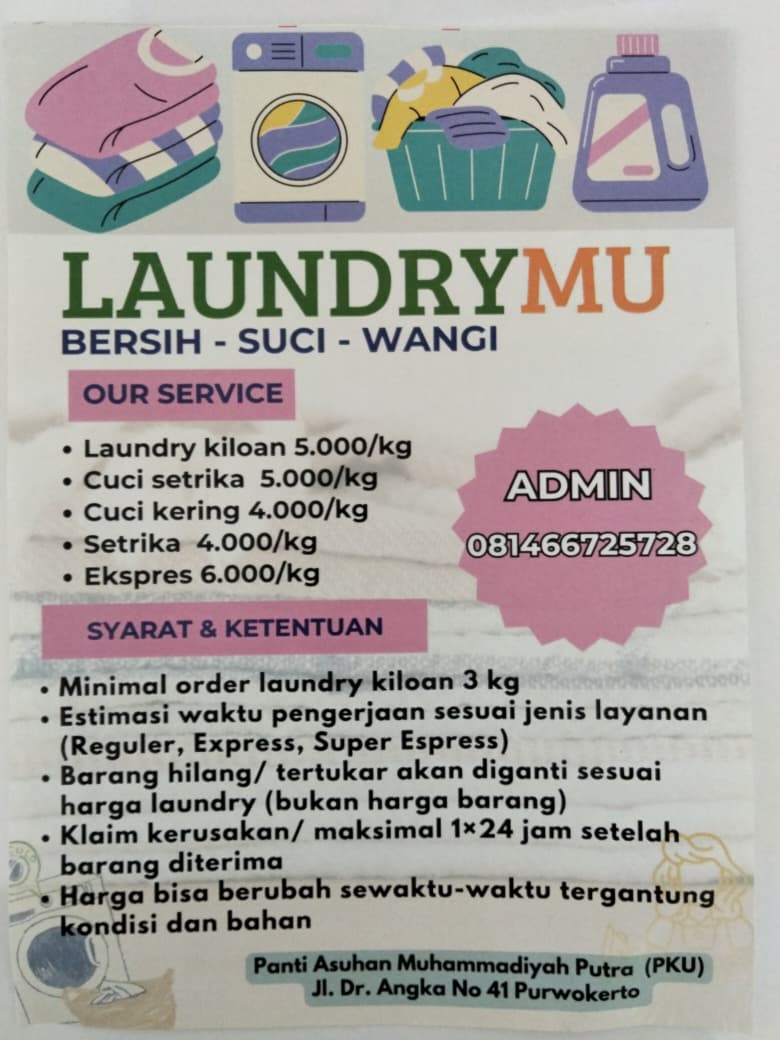 You are currently viewing Telah Hadir Layanan LaundryMu: Ikhtiar Kemandirian dari Panti Asuhan Muhammadiyah Putri
