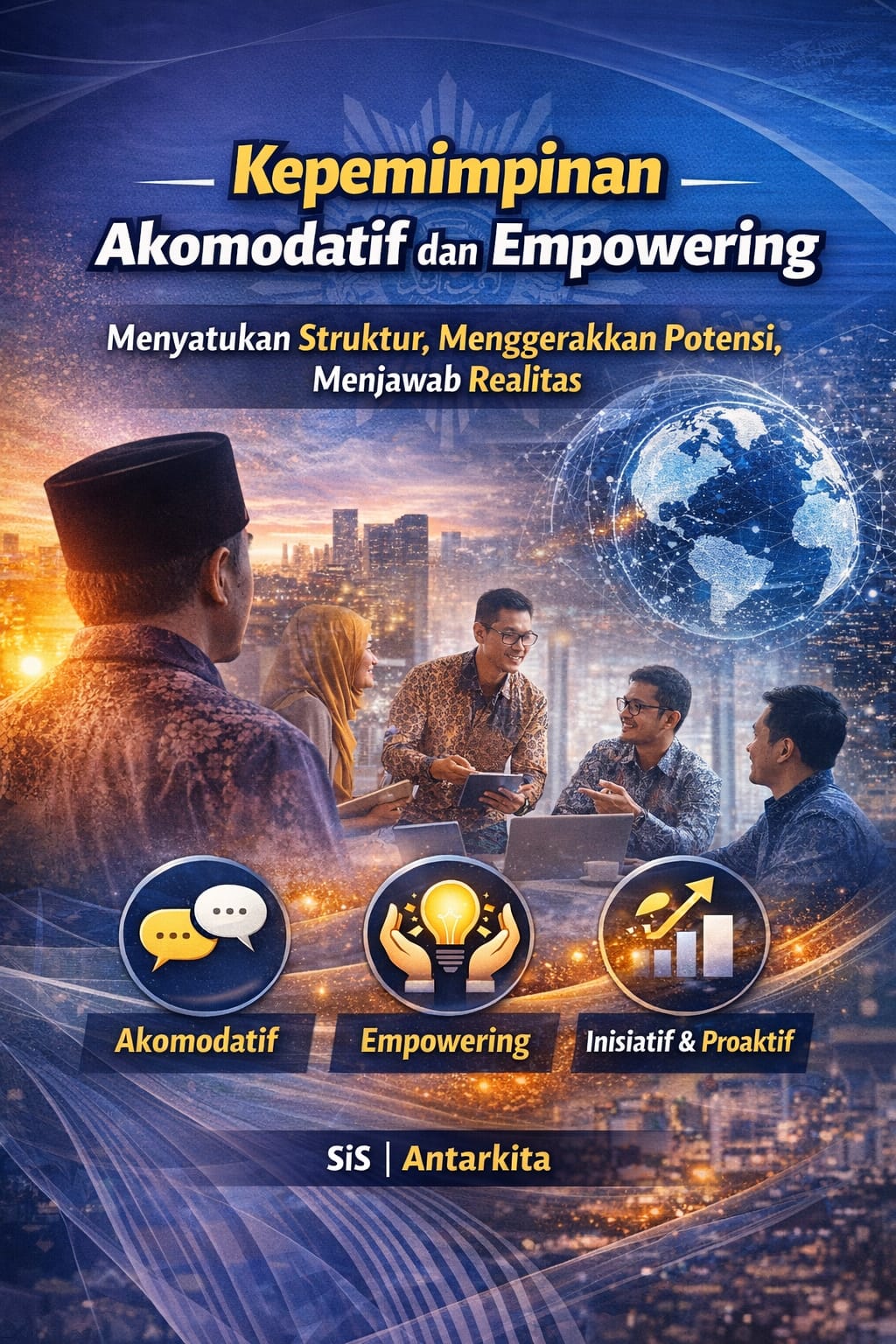You are currently viewing Kepemimpinan Akomodatif dan Empowering: Menyatukan Struktur, Menggerakkan Potensi, Menjawab Realitas