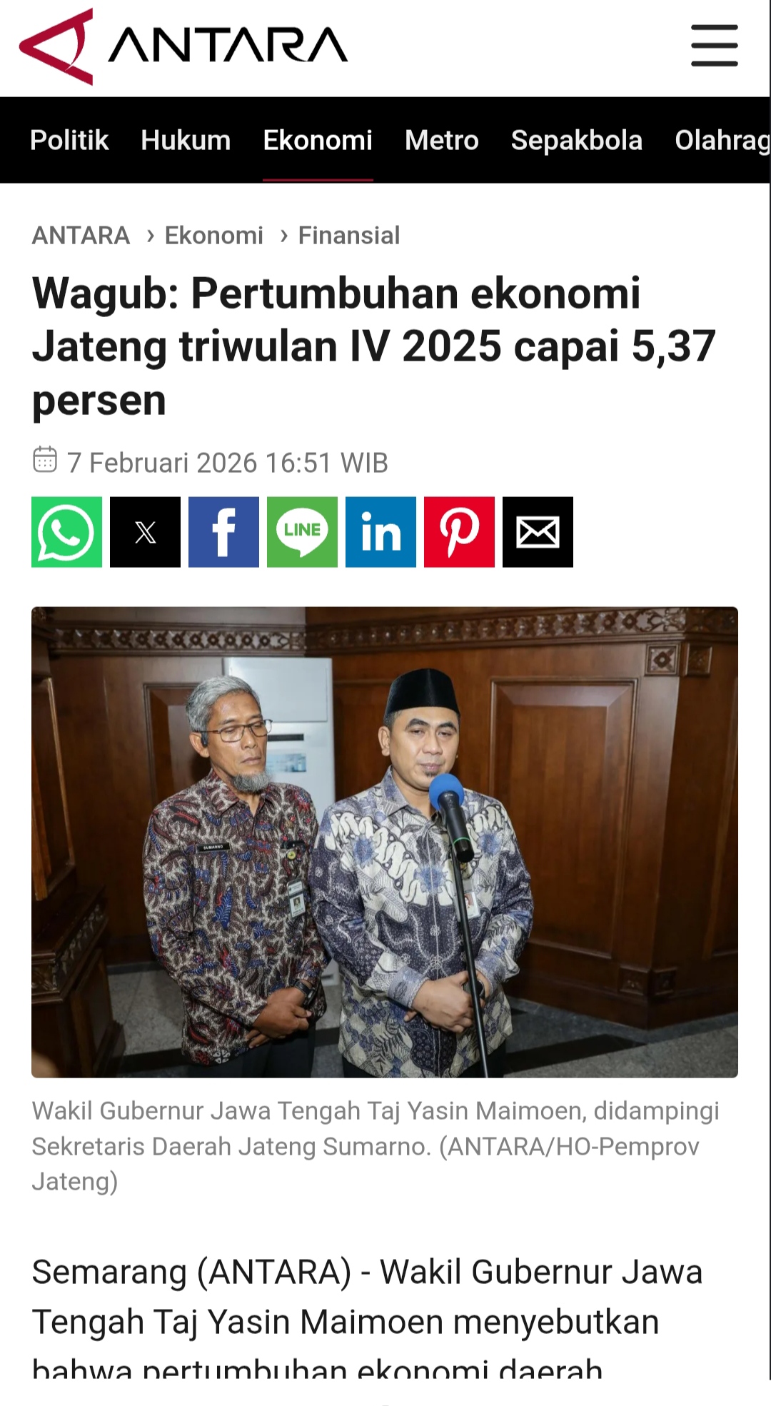 You are currently viewing Jawa Tengah: Di Antara Angka 5,37 Persen dan Realitas Rakyat