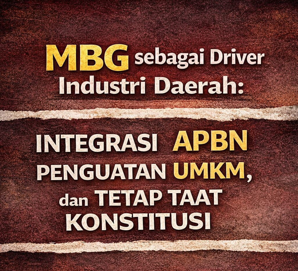 You are currently viewing MBG sebagai Driver Industri Daerah: Integrasi APBN, Penguatan UMKM, dan Tetap Taat Konstitusi