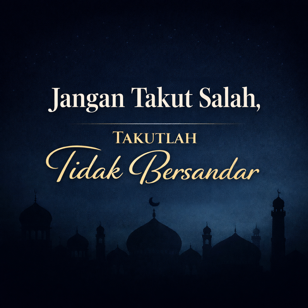 You are currently viewing Jangan Takut Salah, Takutlah Tidak Bersandar